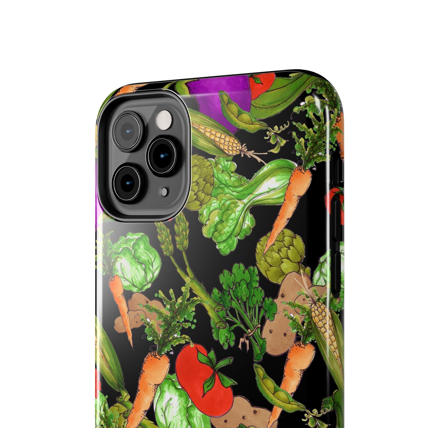 Veggie Jungle Black Phone Case