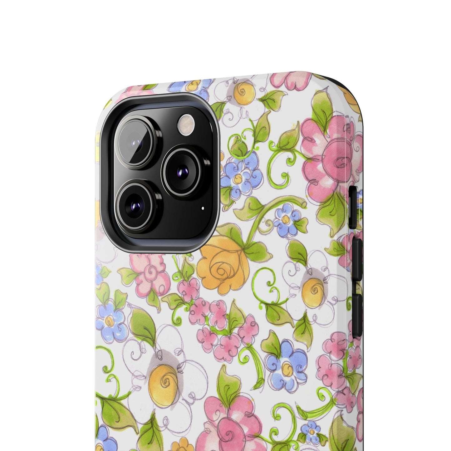 Flower Frolic White Phone Case
