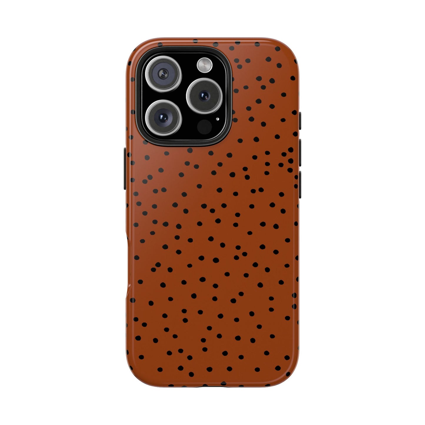 Dinky Dots Bronze / Black Phone Case