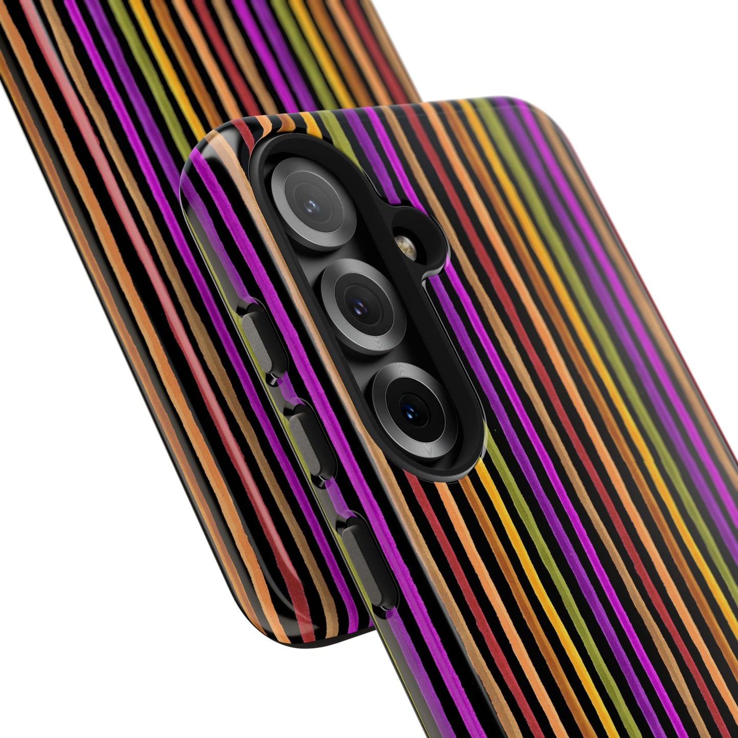 Spice Stripe Black Phone Case