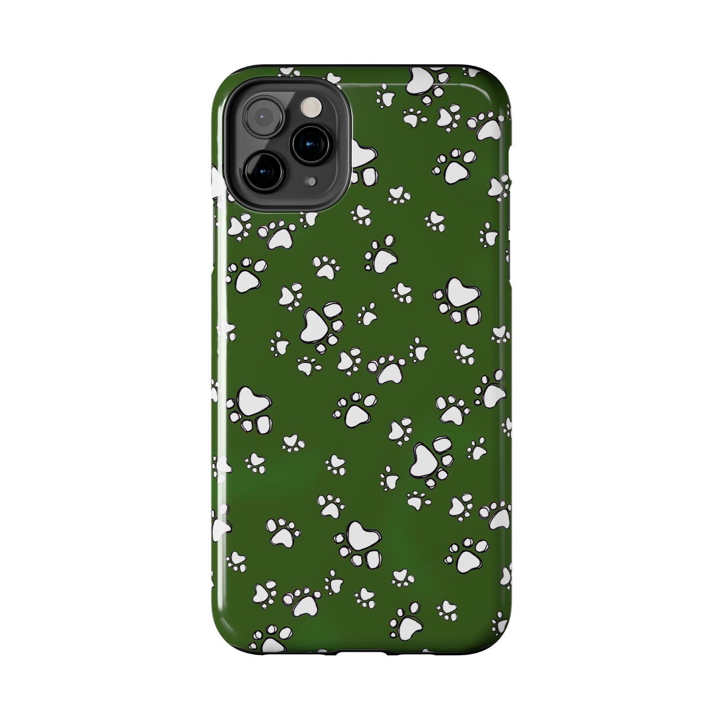 Paw Flakes Green Phone Case