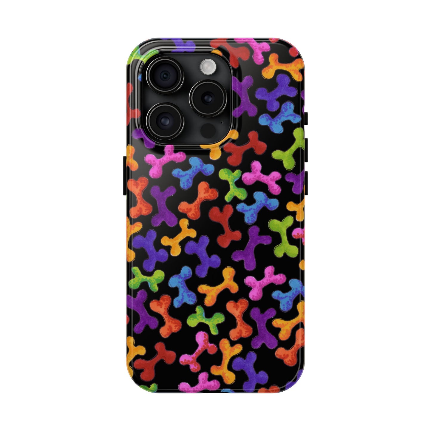 Fancy Bones Black / Multi Phone Case
