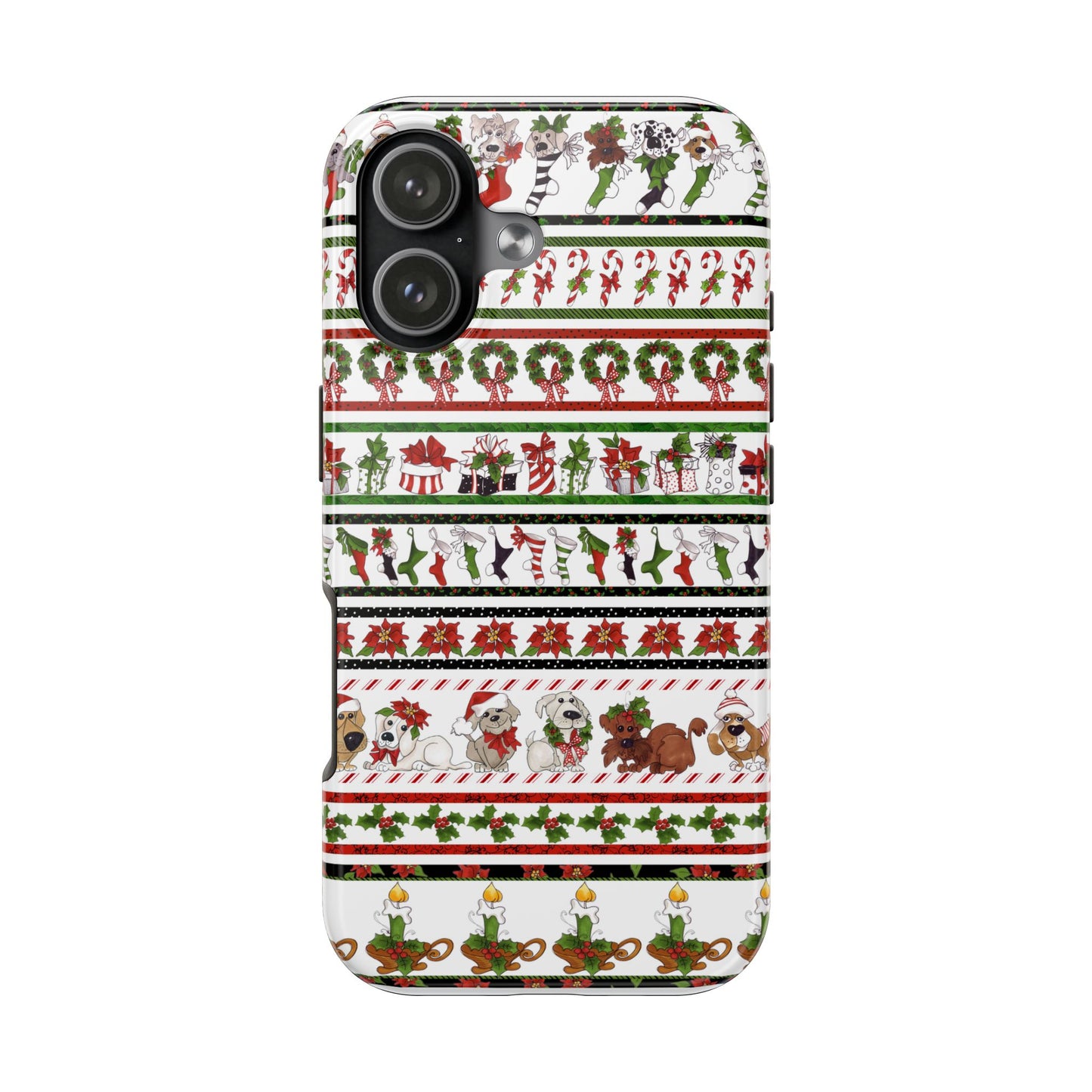 Holiday Borders White Phone Case