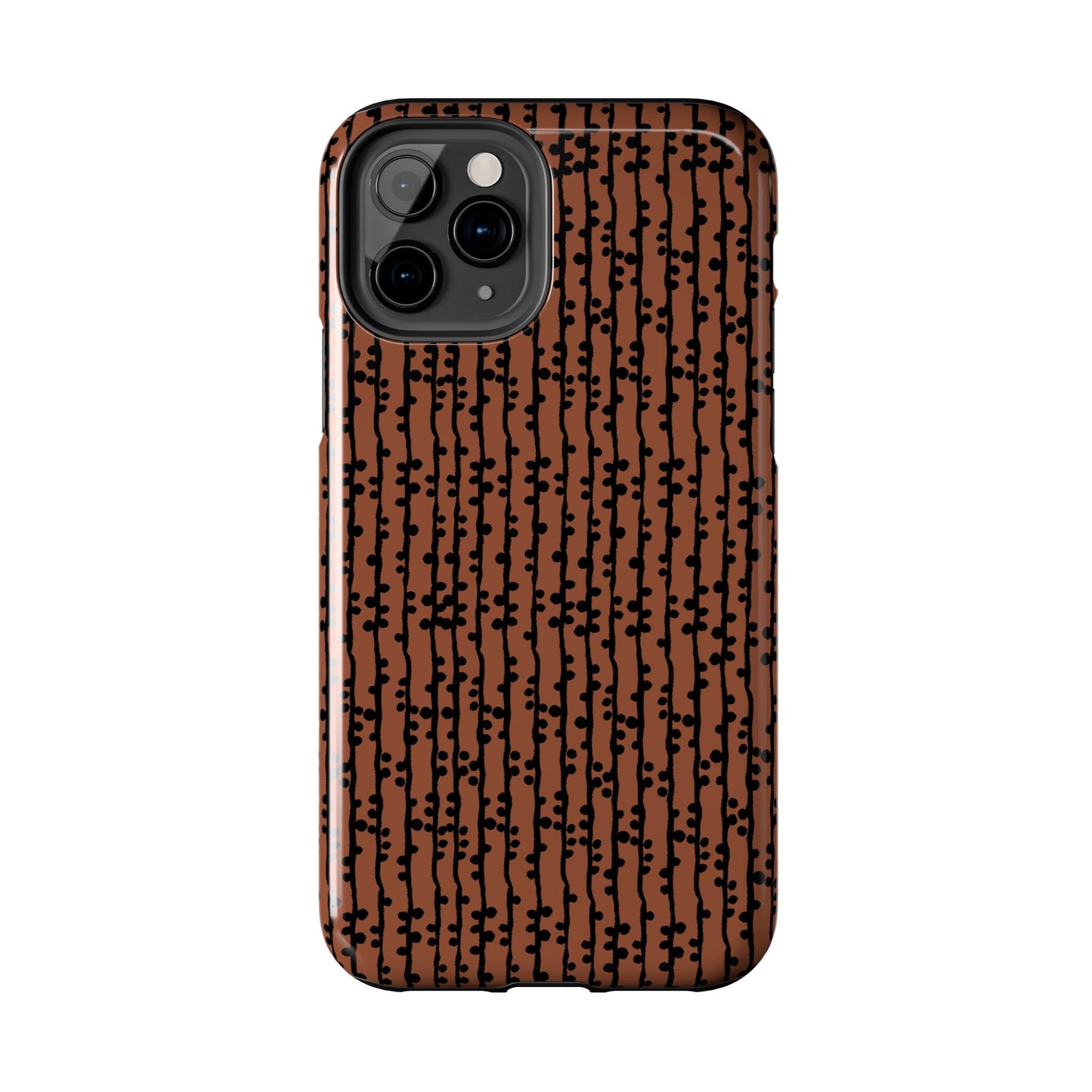 Loopy Stripe Brown Phone Case
