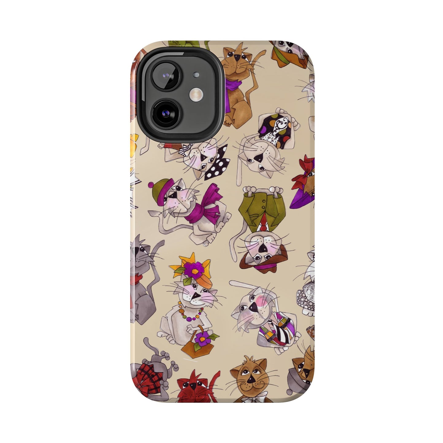 Spice Cats Tossed Muslin Phone Case