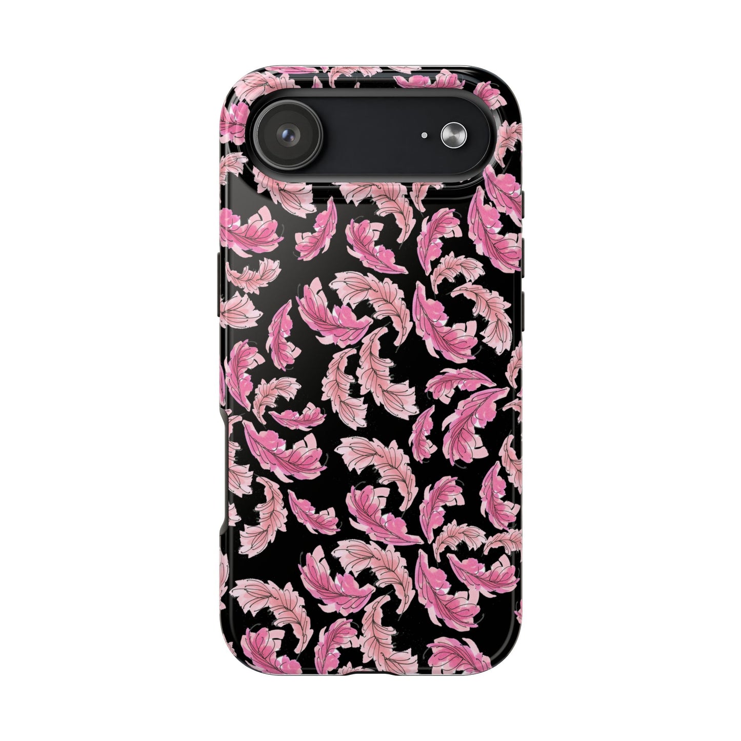 Flam Feathers Black Phone Case