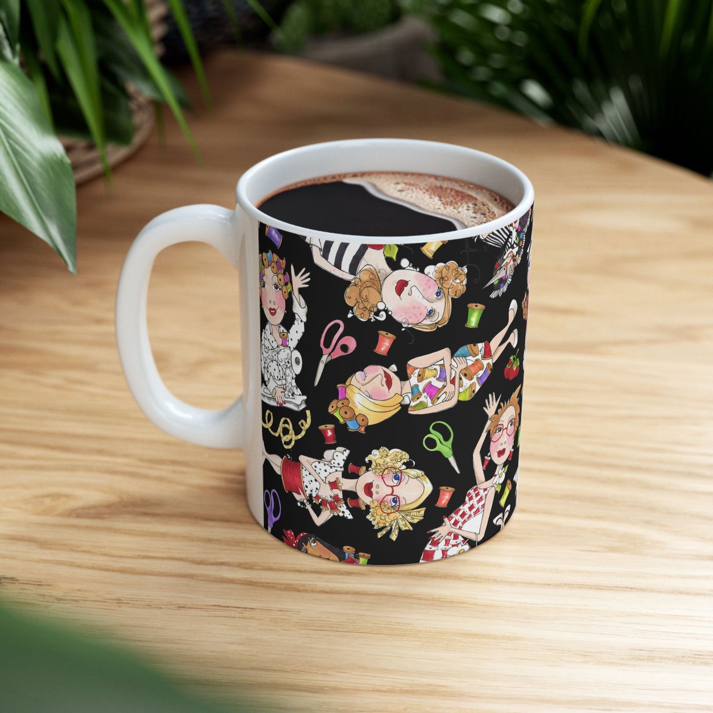 Sew Tossed Black Cup