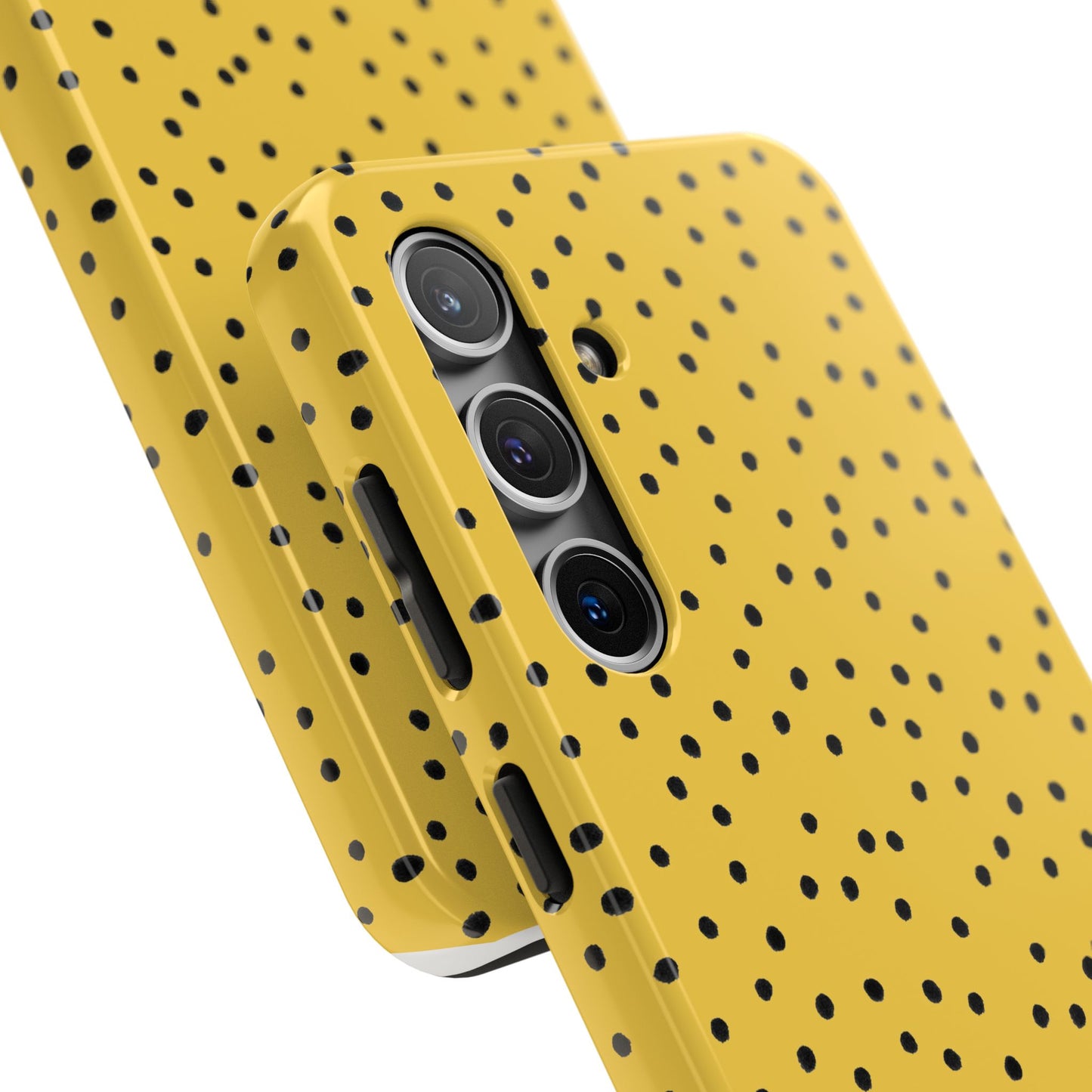 Dinky Dots Yellow / Black Phone Case