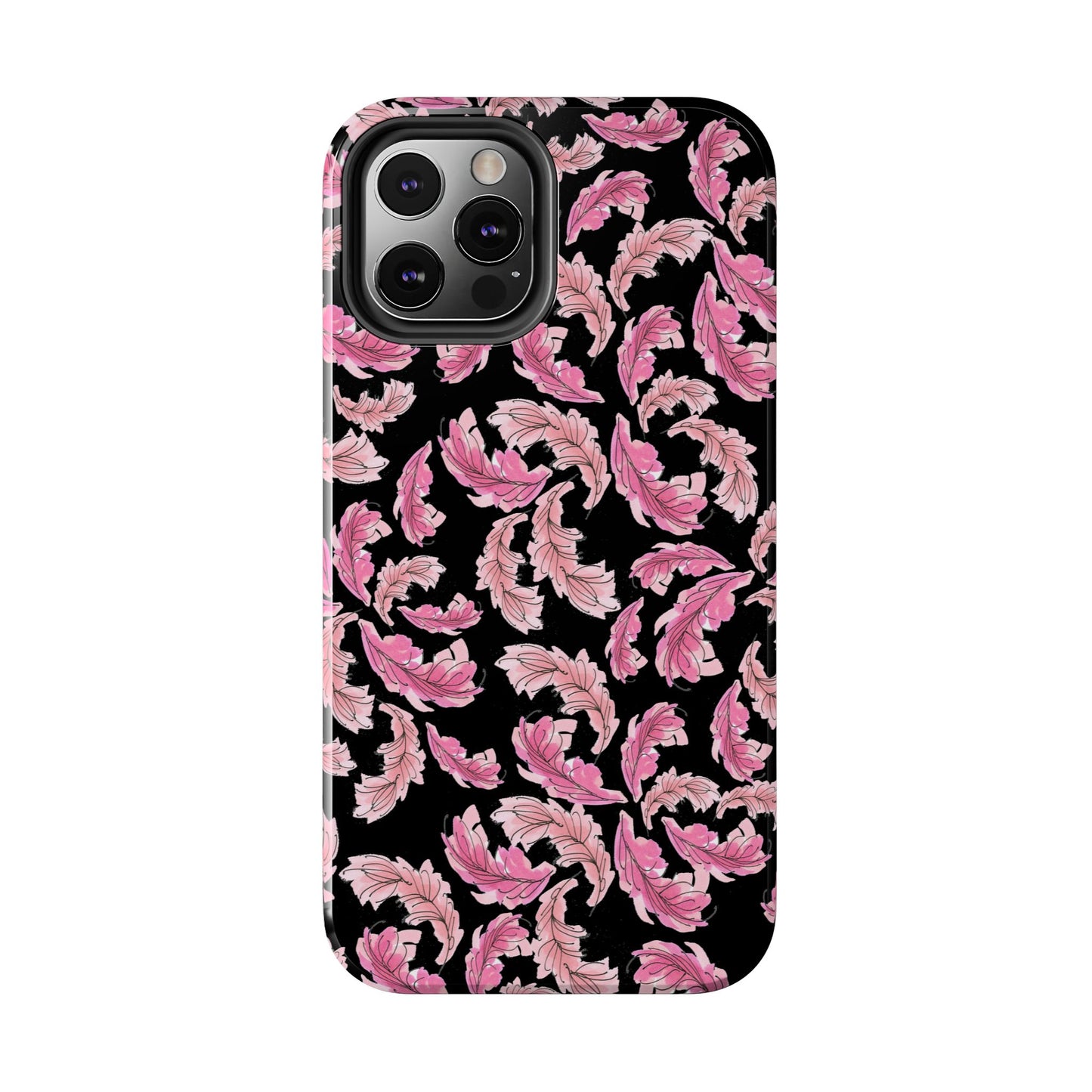 Flam Feathers Black Phone Case