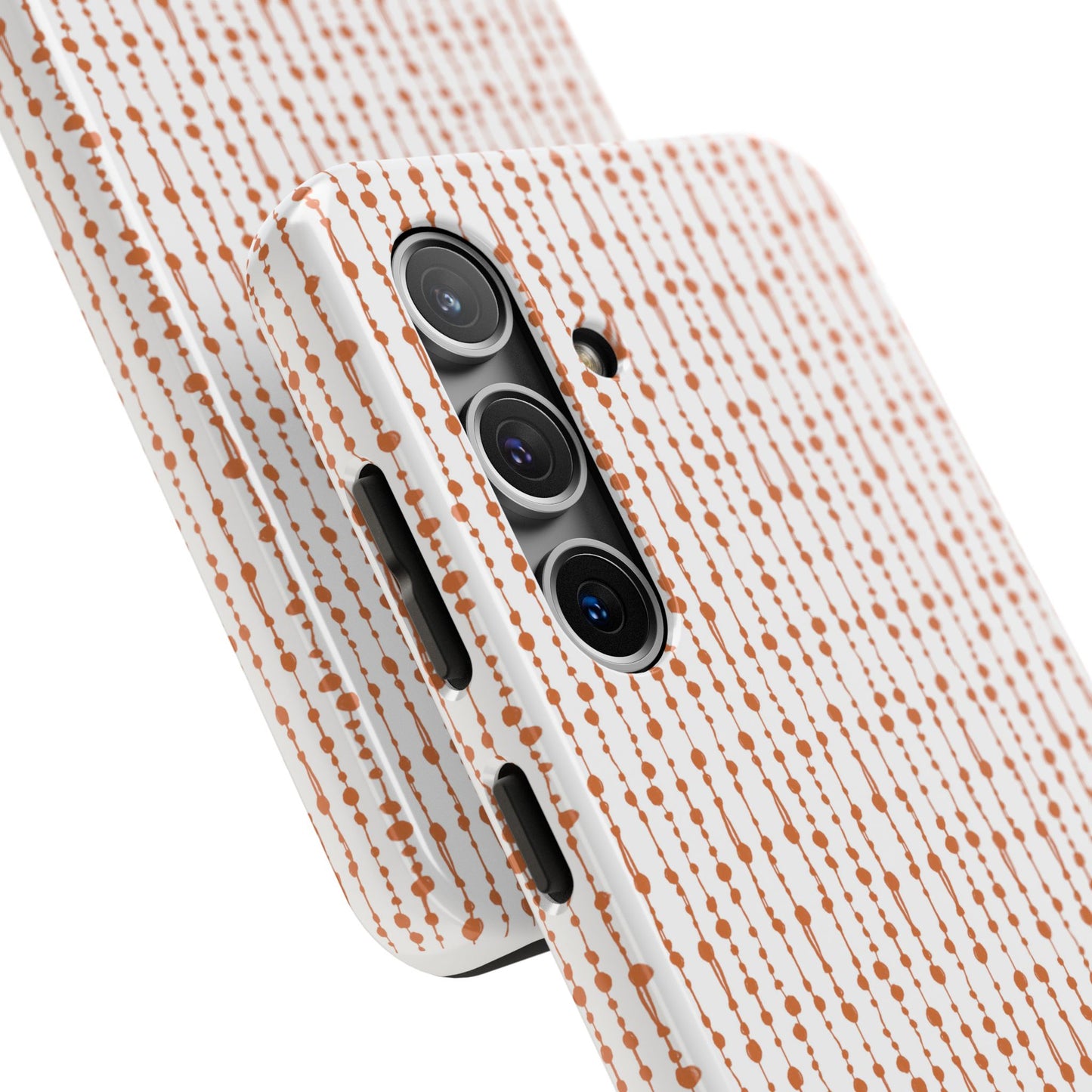 Beaded Curtain White / Bronze Phone Case