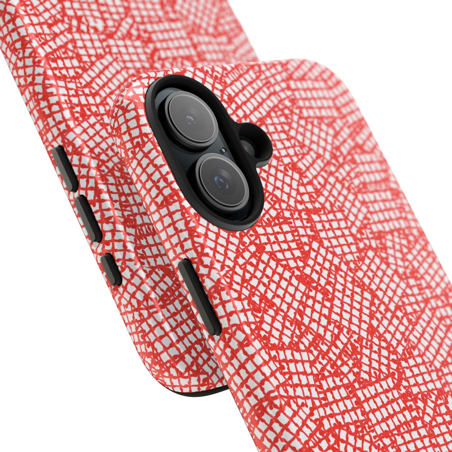 Check Patch Small Red Phone Case