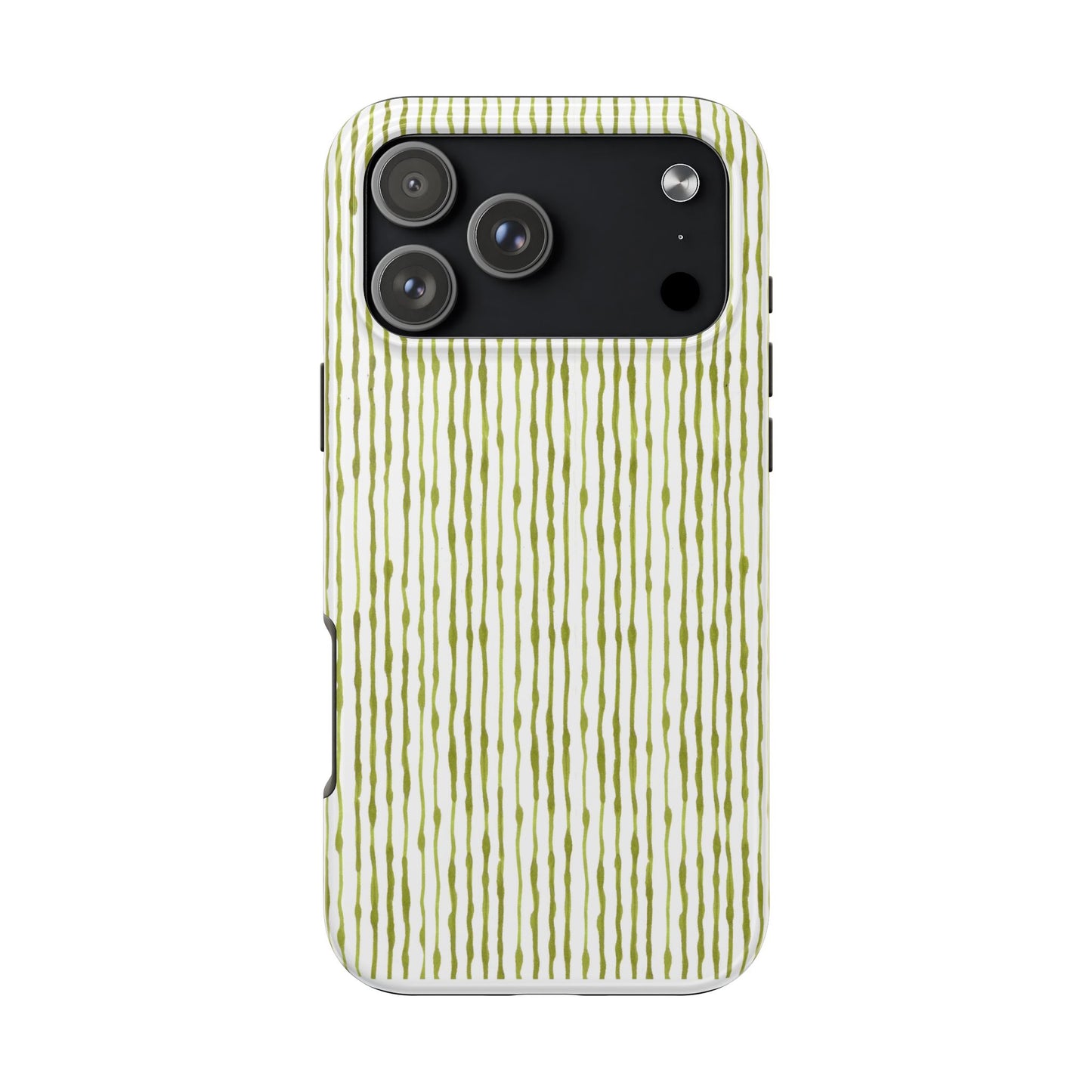 Faux Seersucker White / Green Phone Case