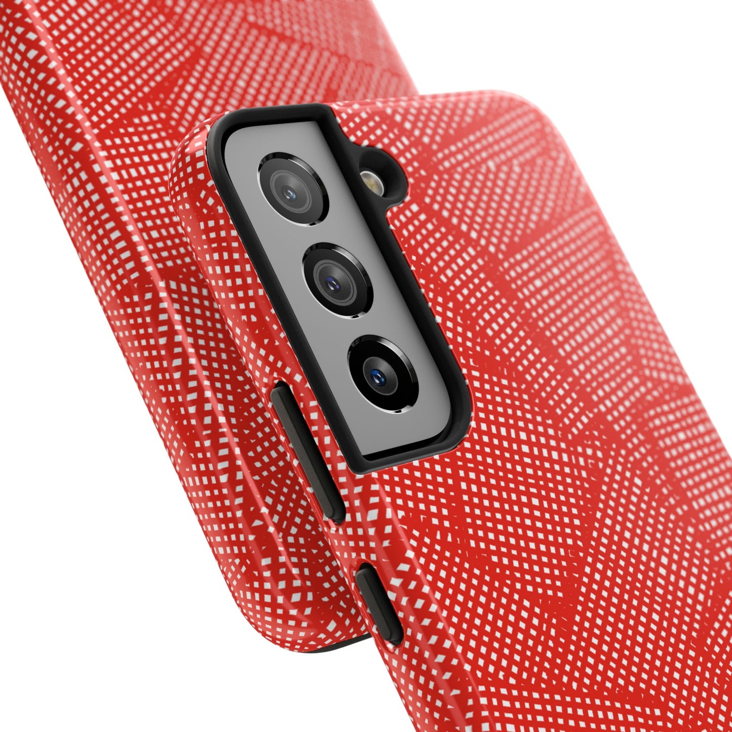 Check Patch Large Red Phone Case