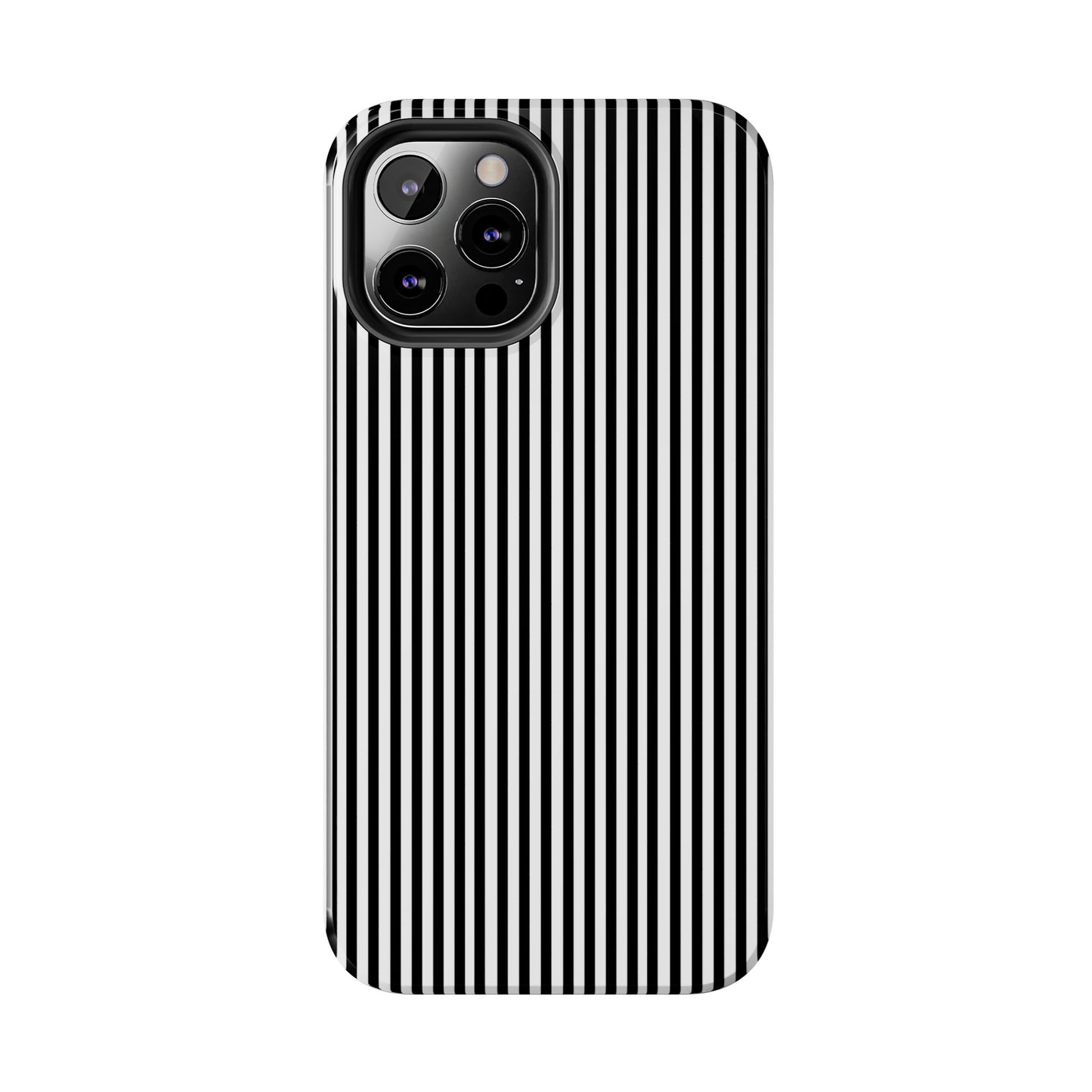 Stripe White / Black Phone Case