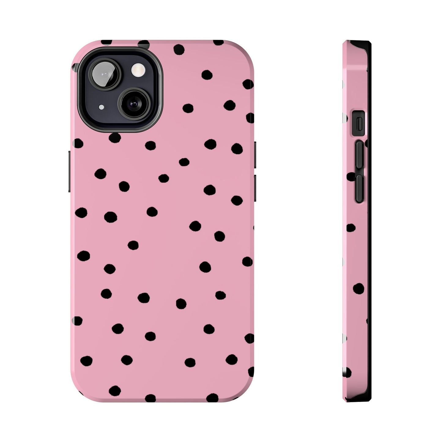 Dinky Dots Pink / Black Phone Case