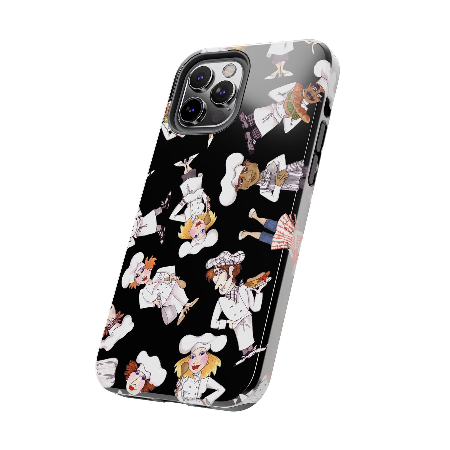 Tossed Chefs Black Phone Case