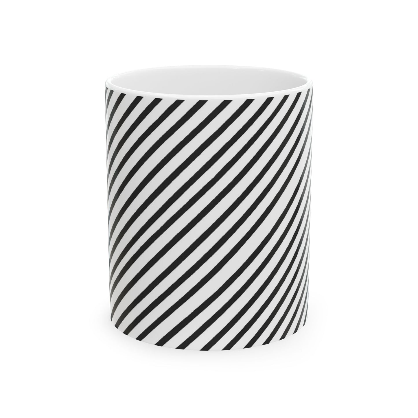 Bias Stripe White / Black Cup