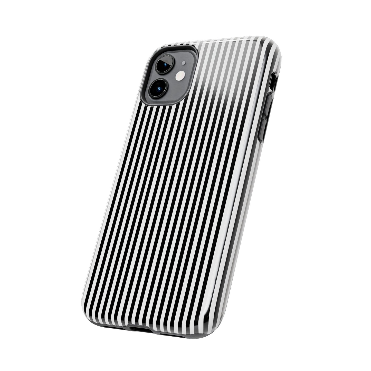 Stripe White / Black Phone Case