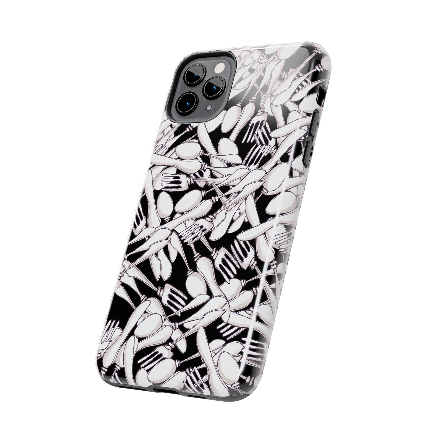 Silverware Wars Black Phone Case