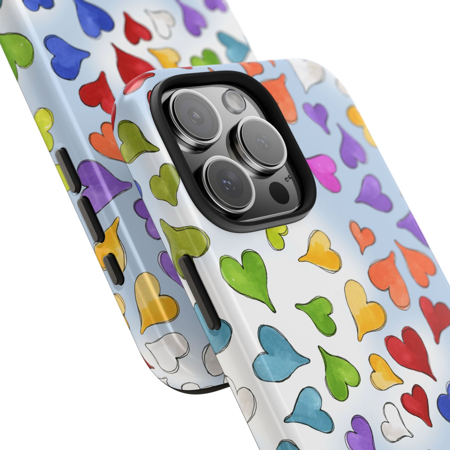 Happy Hearts Blue Sky Phone Case