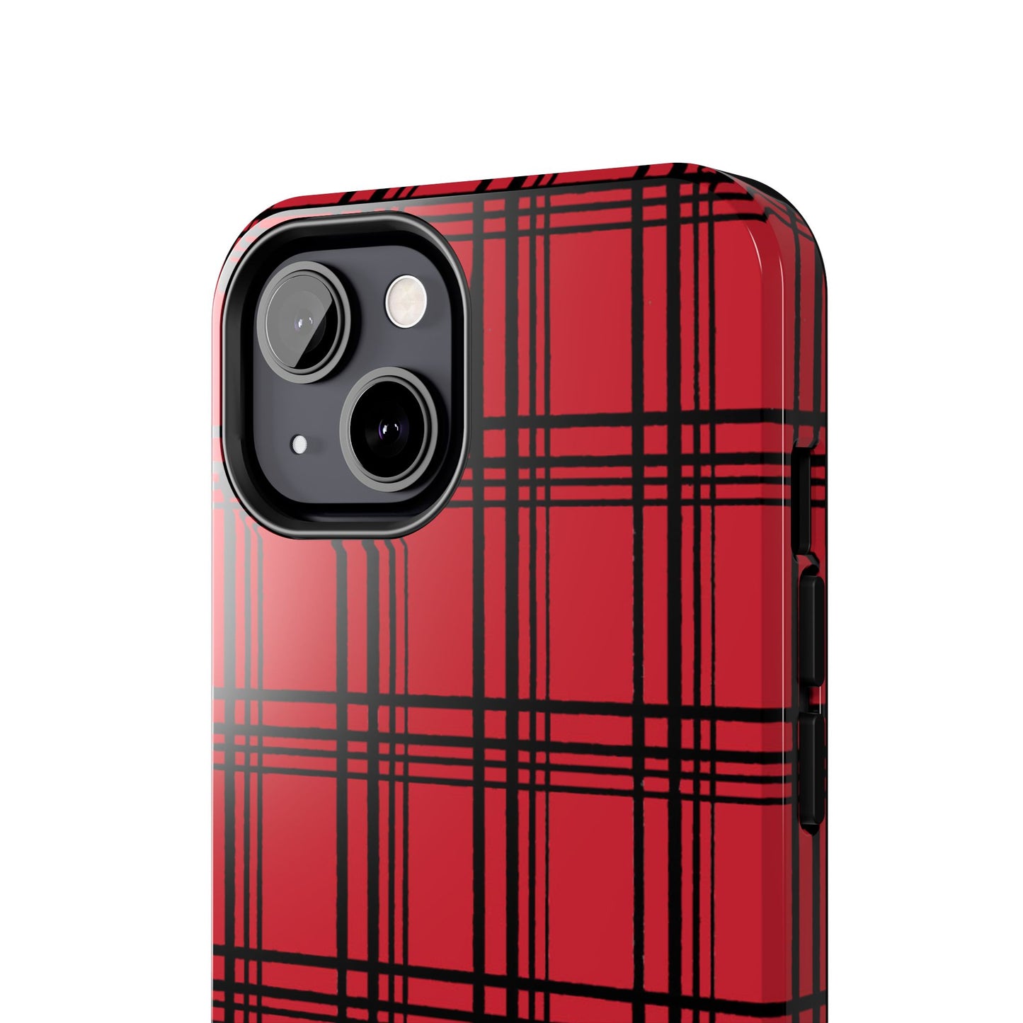 Glad Plaid Red / Black Phone Case