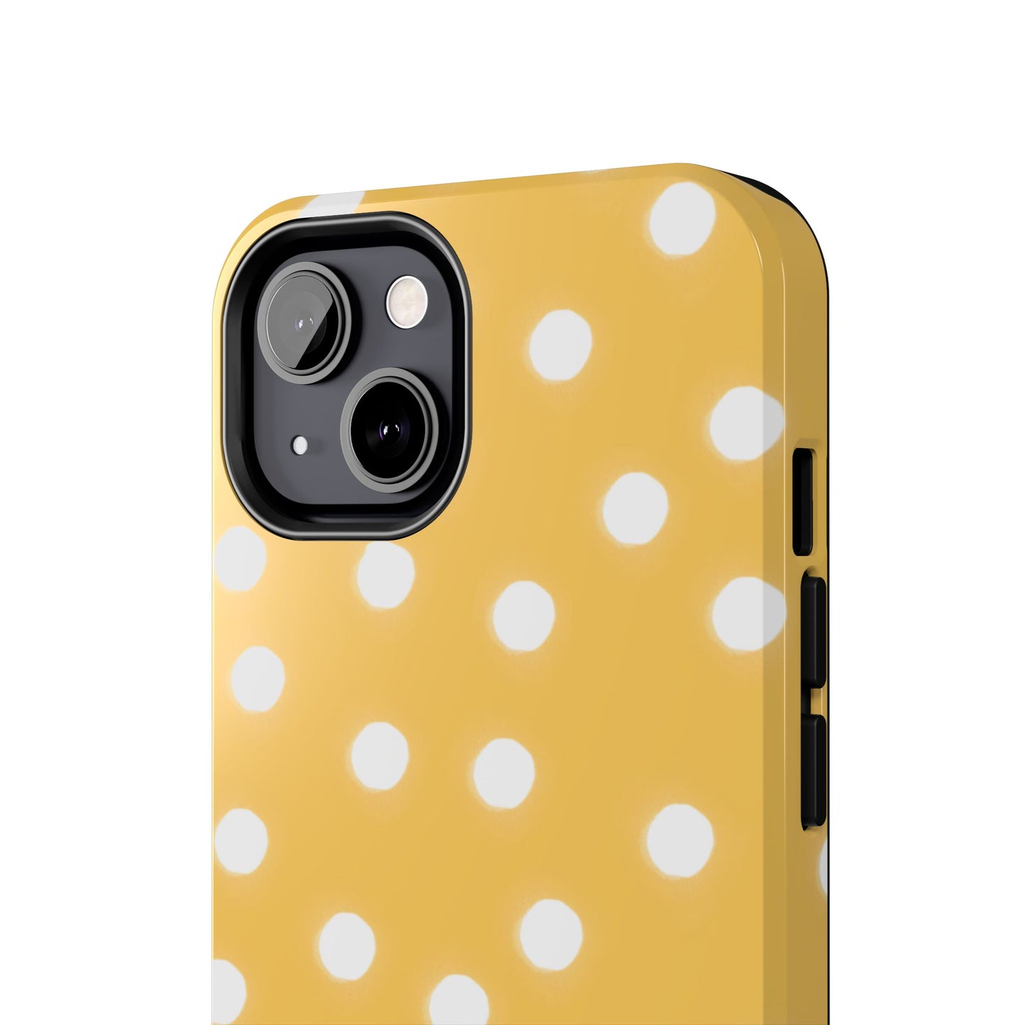 Jumbo Dots Yellow / White Phone Case