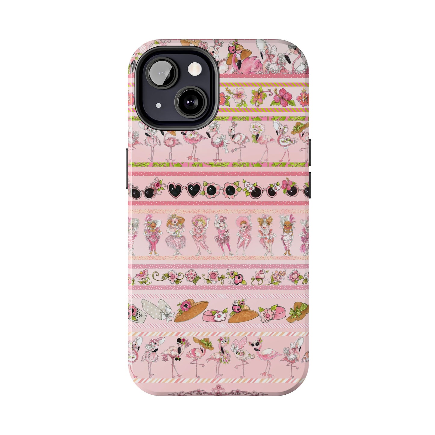 Flam Borders Pink Phone Case