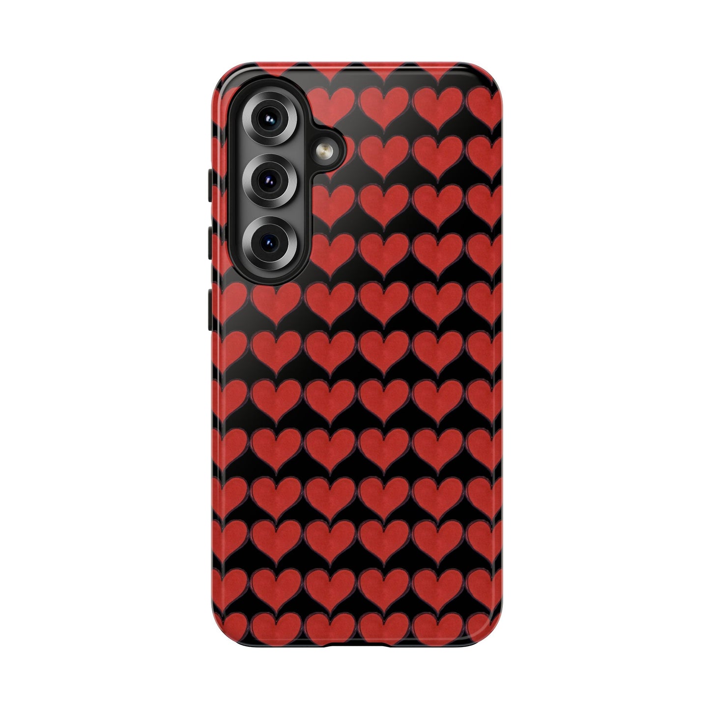 Heartbeats Black / Red Phone Case