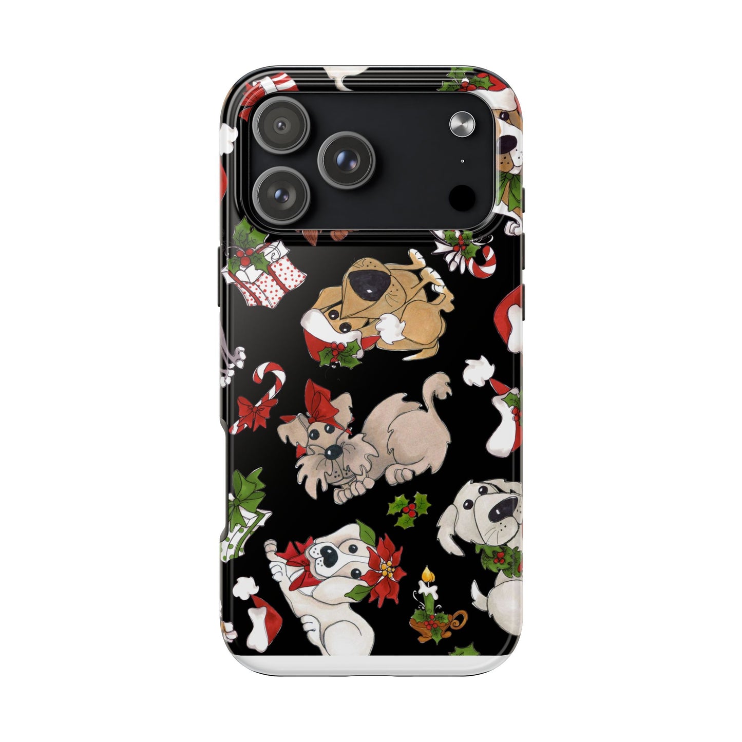 Doggie Toss Black Phone Case
