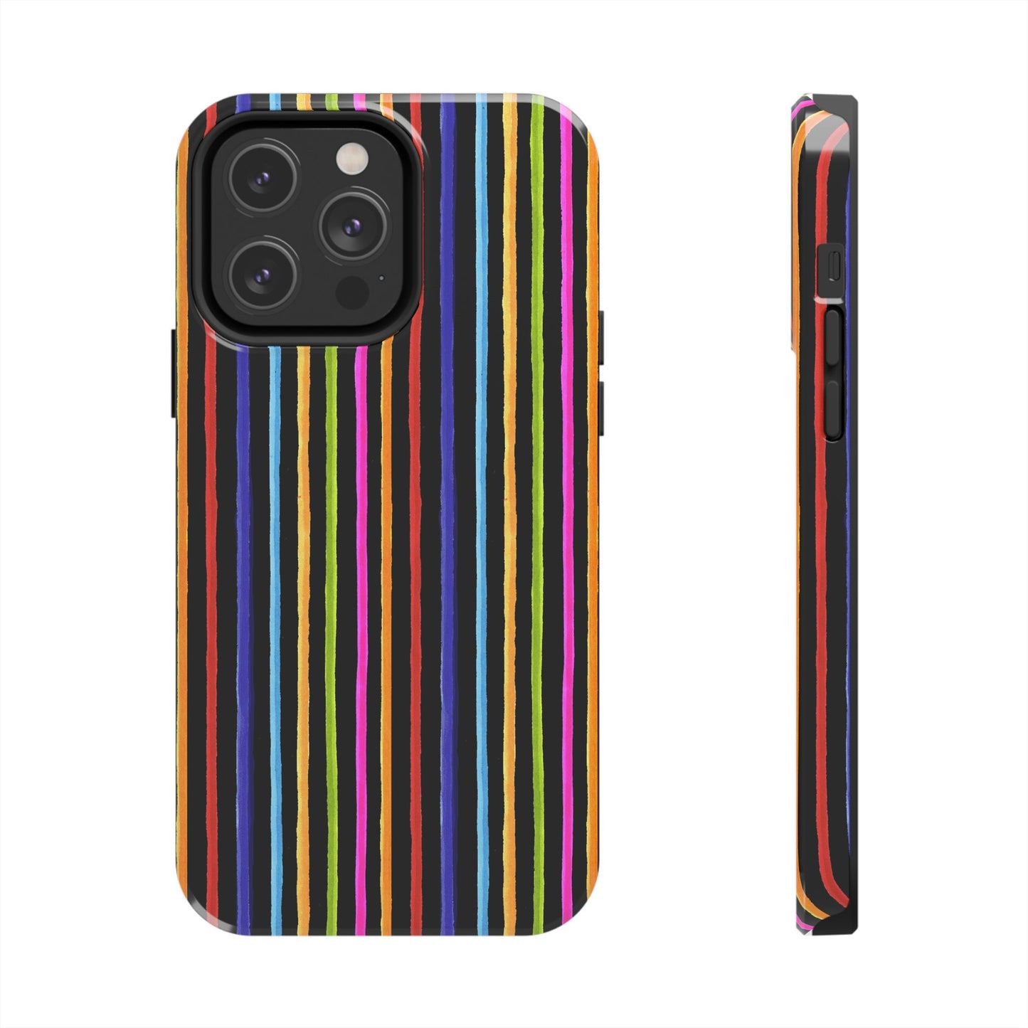 Happy Stripe Black Phone Case