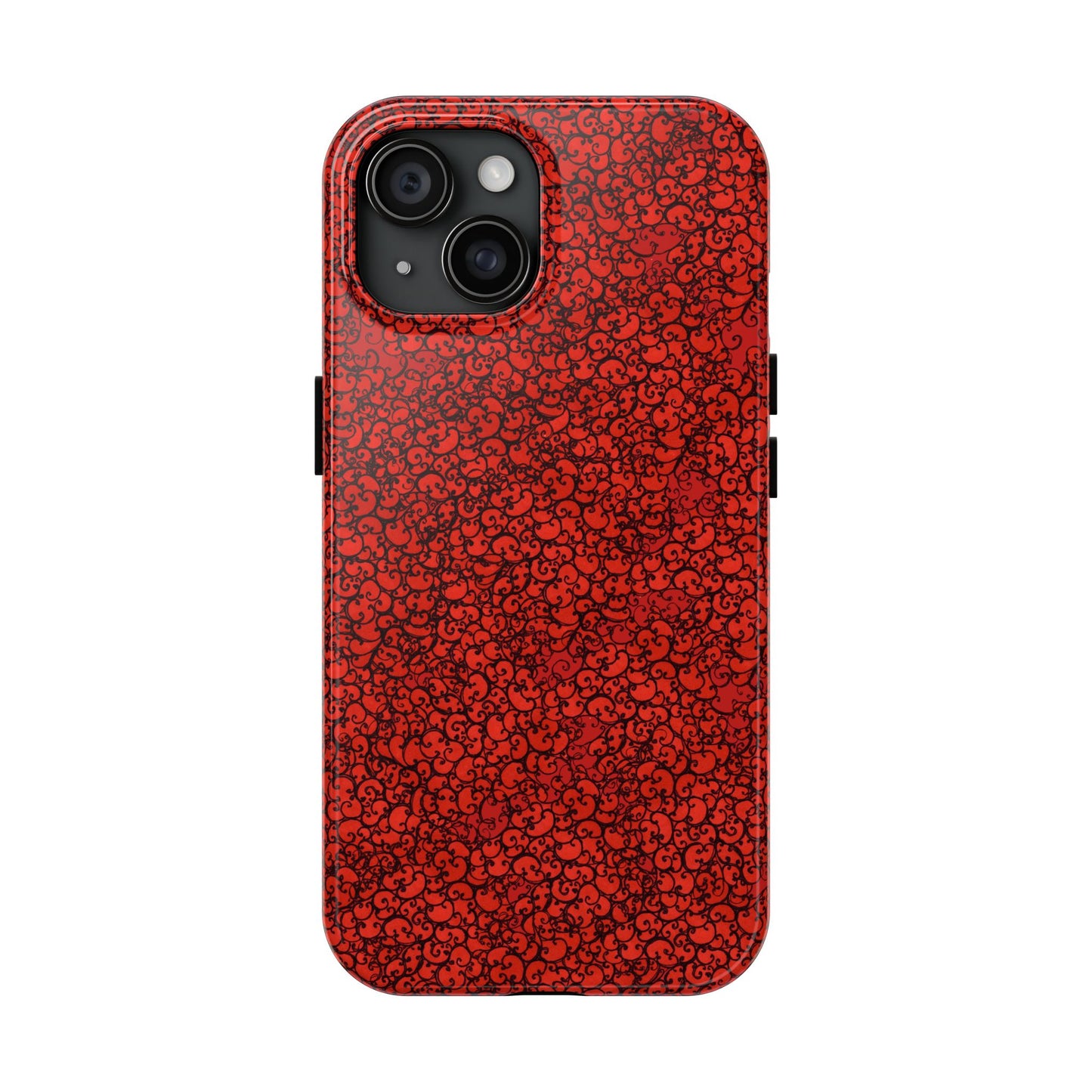 Scrollie Red / Black Phone Case