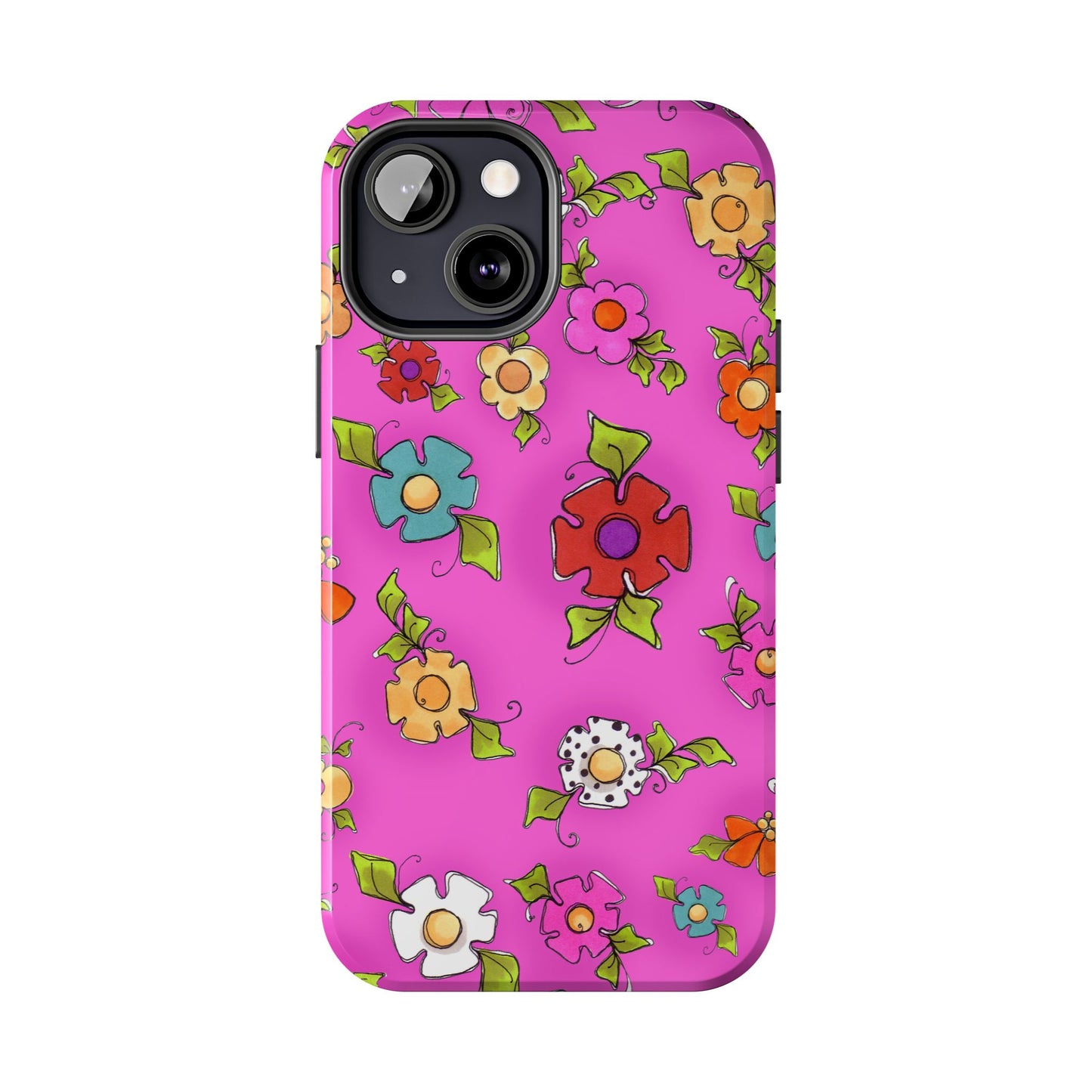 Happy Blooms Cerise Phone Case