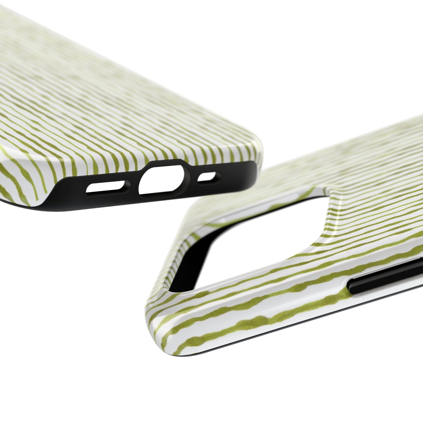 Faux Seersucker White / Green Phone Case
