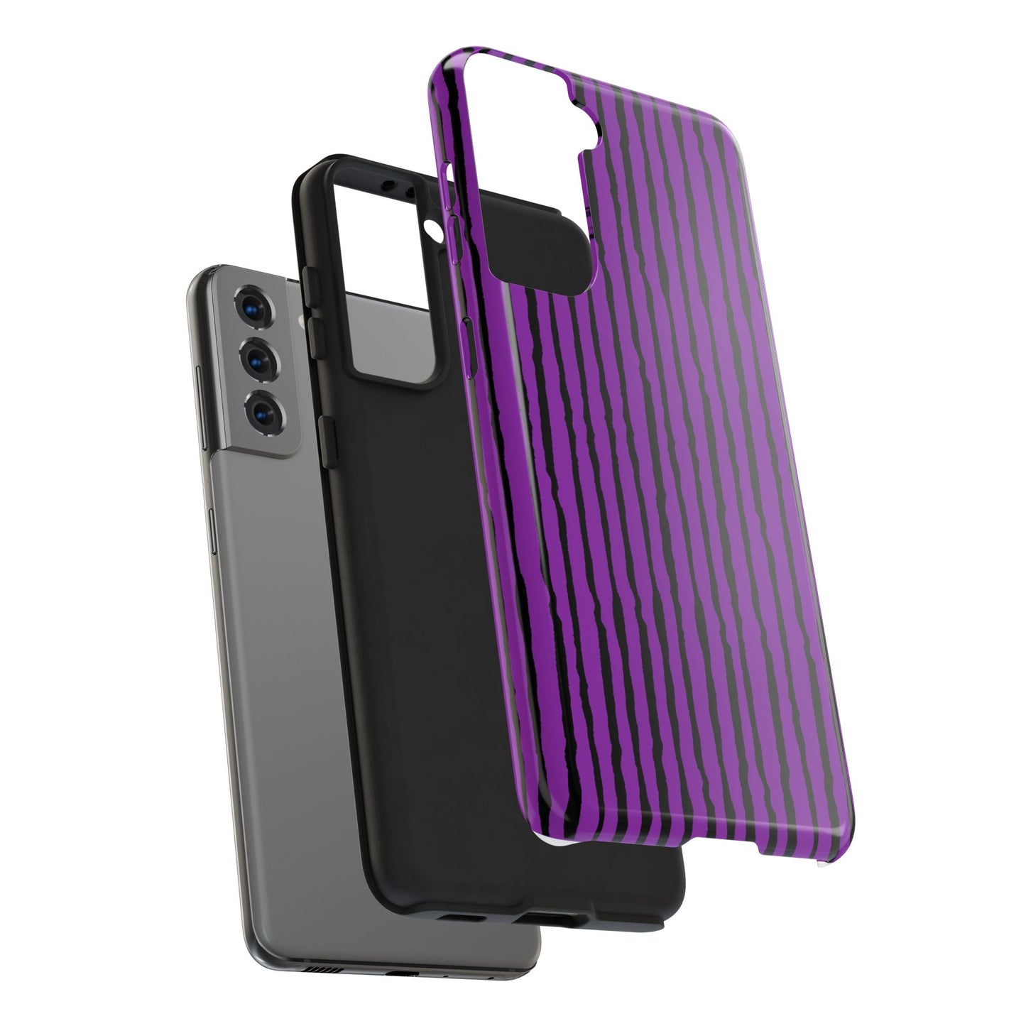 Sorta Stripe Purple / Black Phone Case