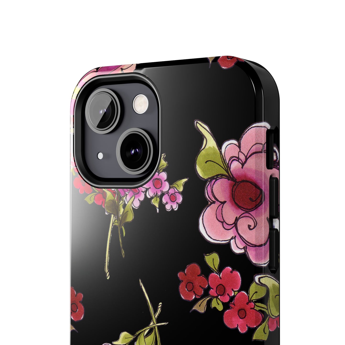 Jumbo Floral Black Phone Case