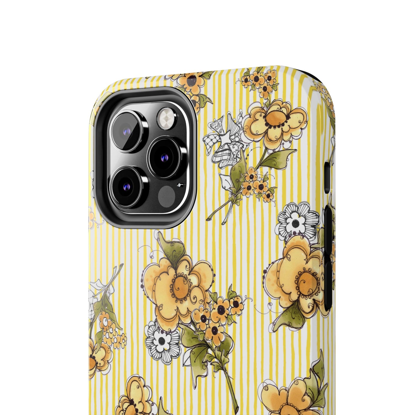 Bee Floral White / Yellow Phone Case