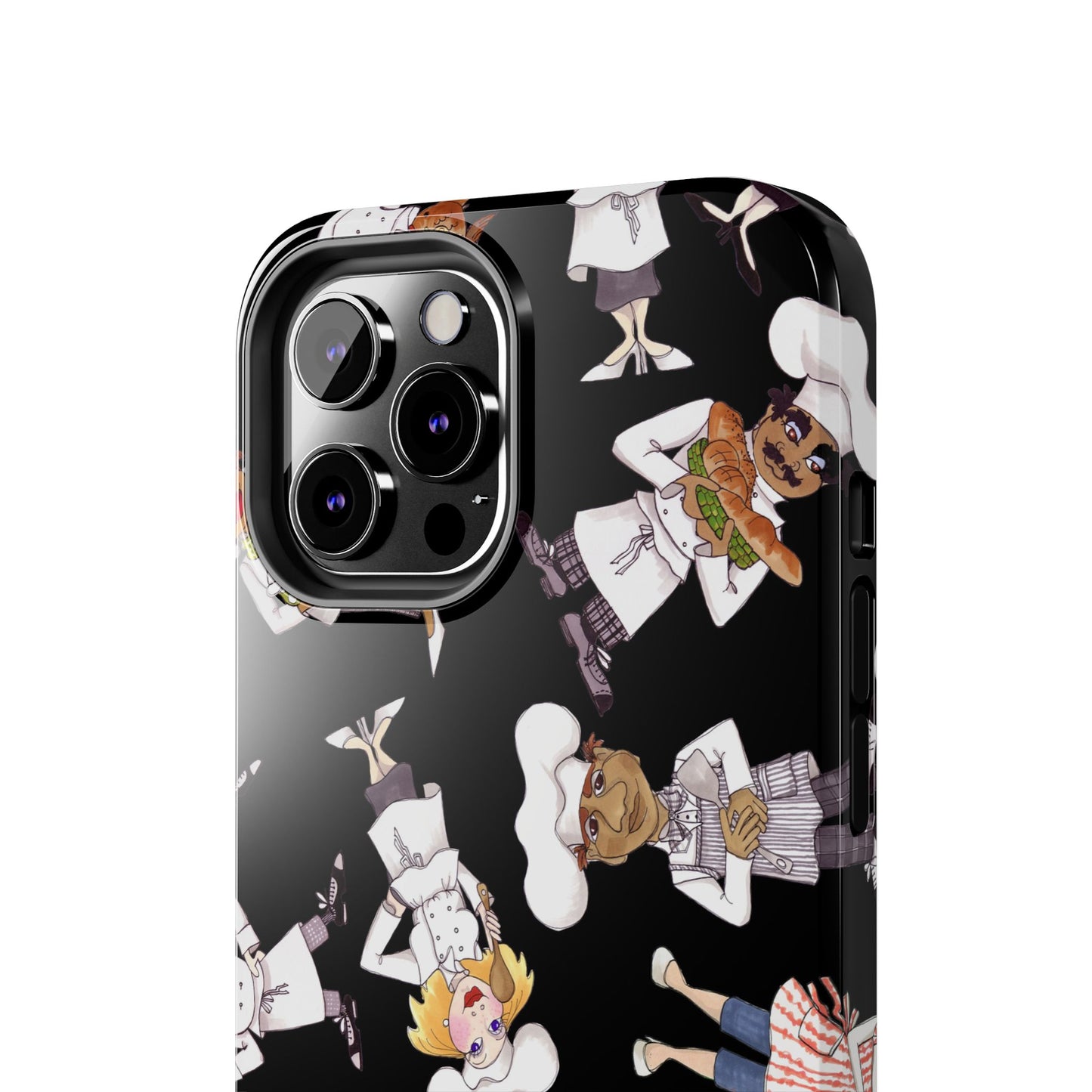 Tossed Chefs Black Phone Case