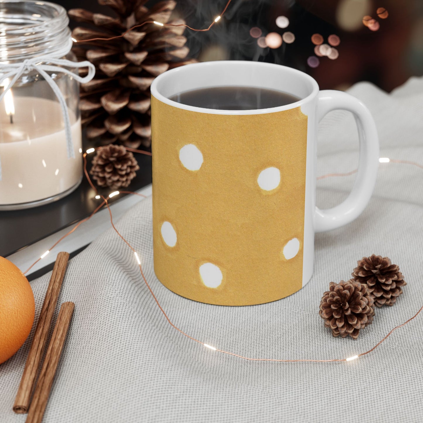 Dinky Dots Yellow / White Cup