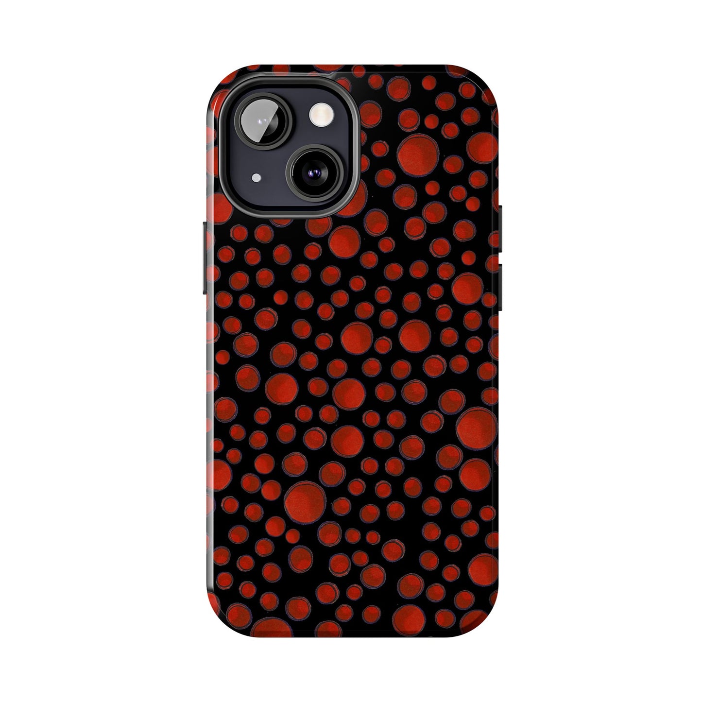 Dot Assortment Black / Red Phone Case