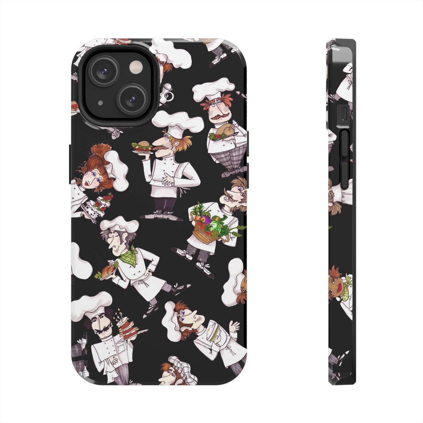 Tossed Chefs Black Phone Case