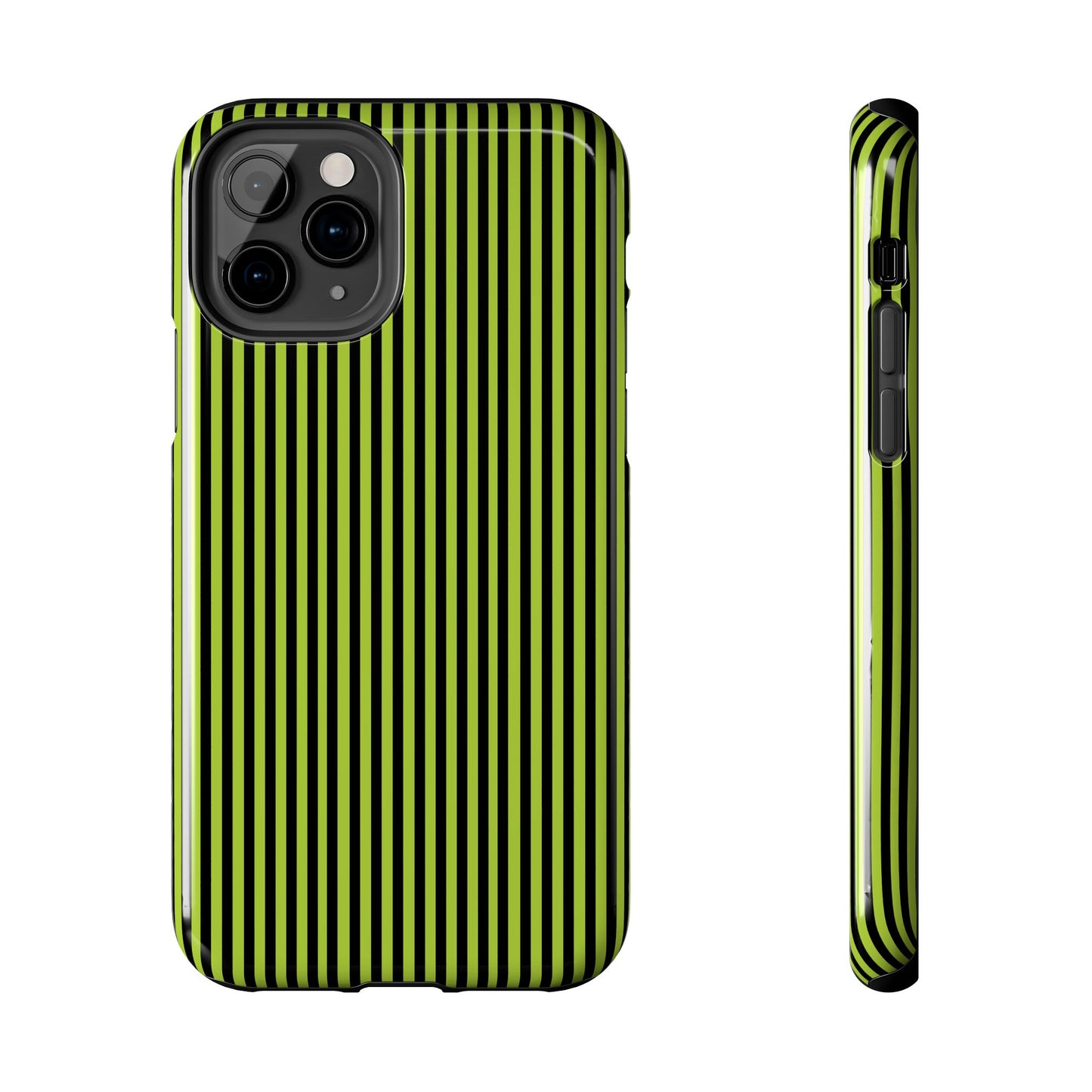 Stripe Green / Black Phone Case