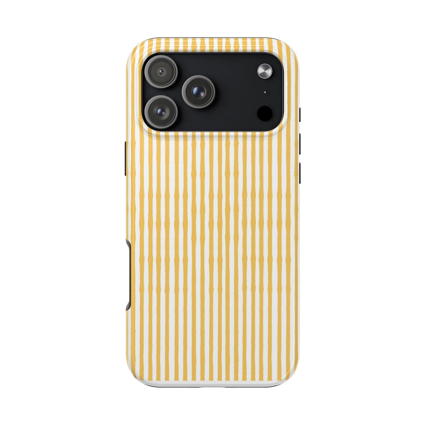 Lazy Stripe Yellow / White Phone Case