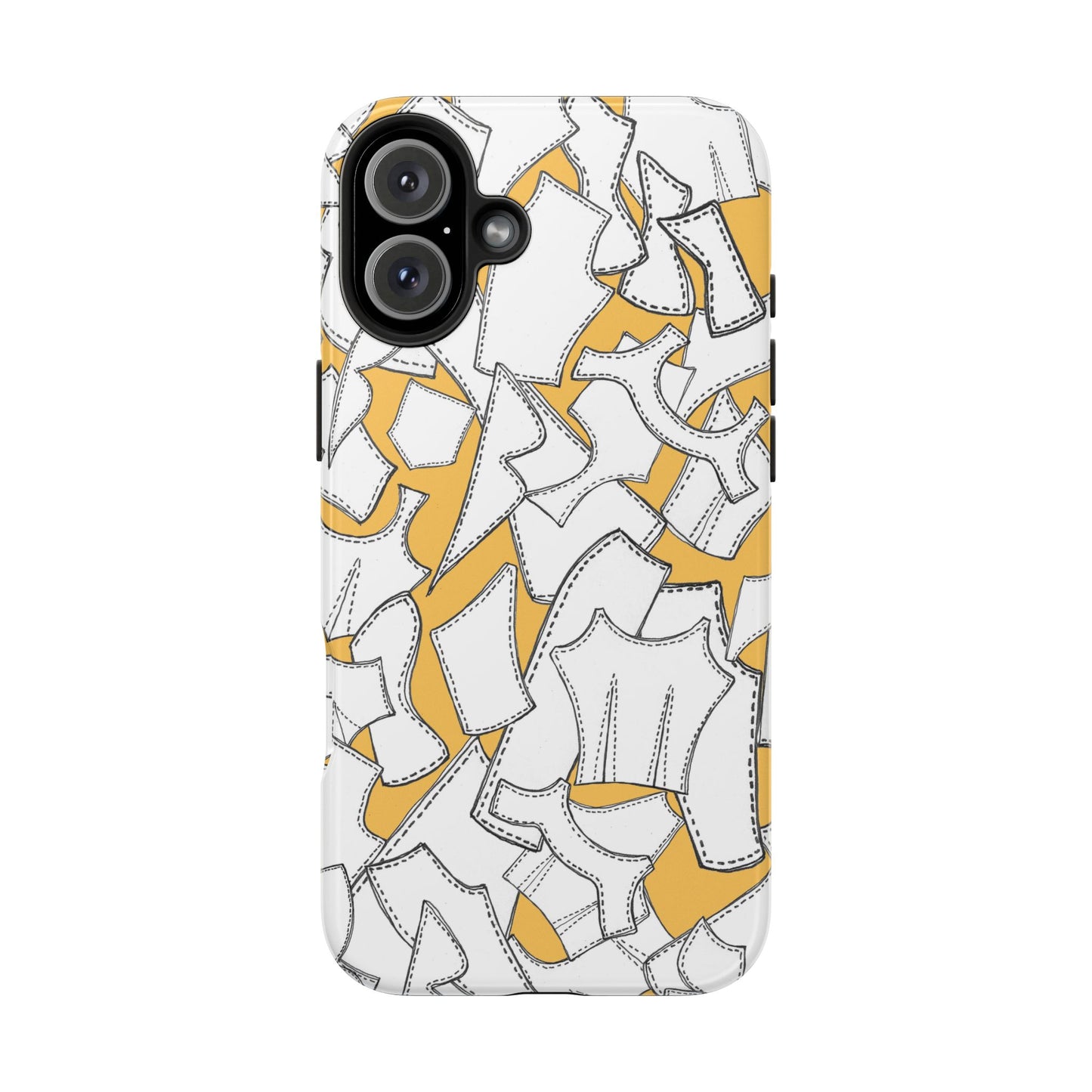 Pattern Pieces Yellow Phone Case