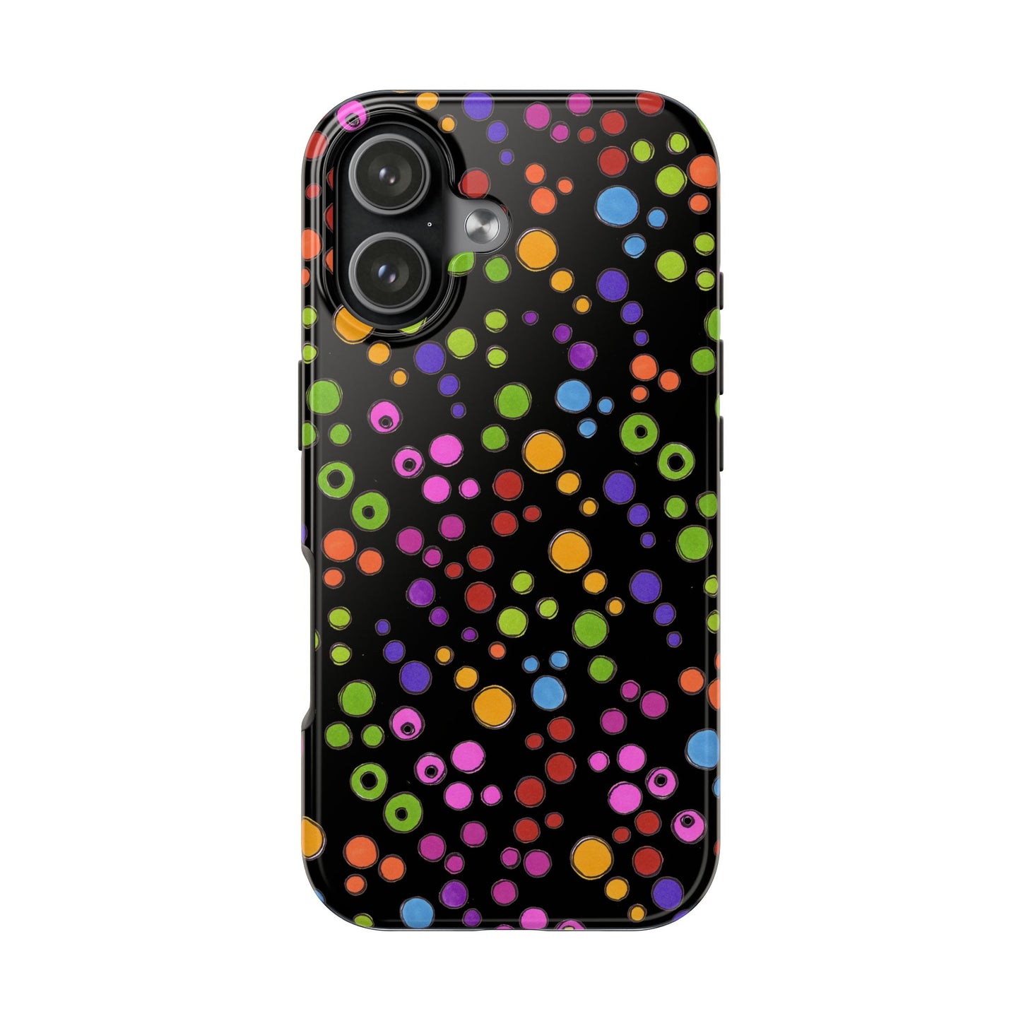 Dog Dots Black / Multi Phone Case
