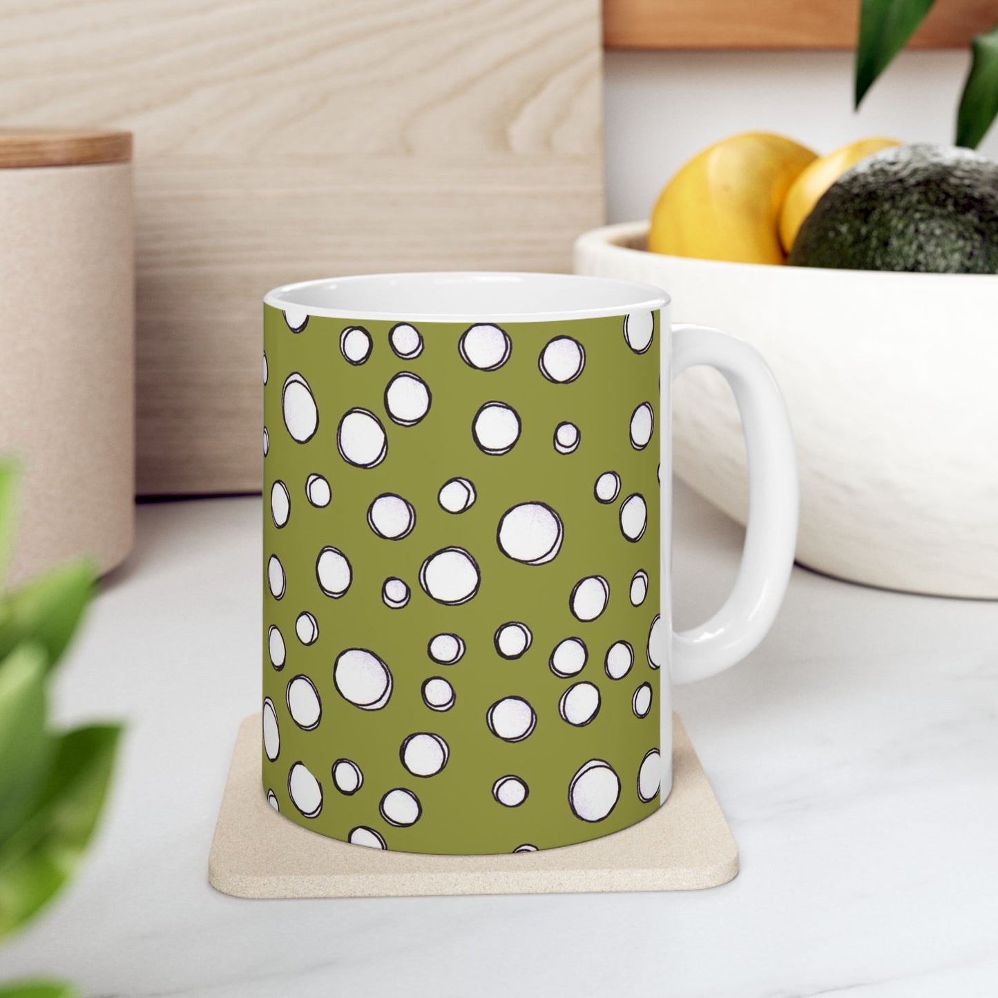 Pot Dots Green Cup