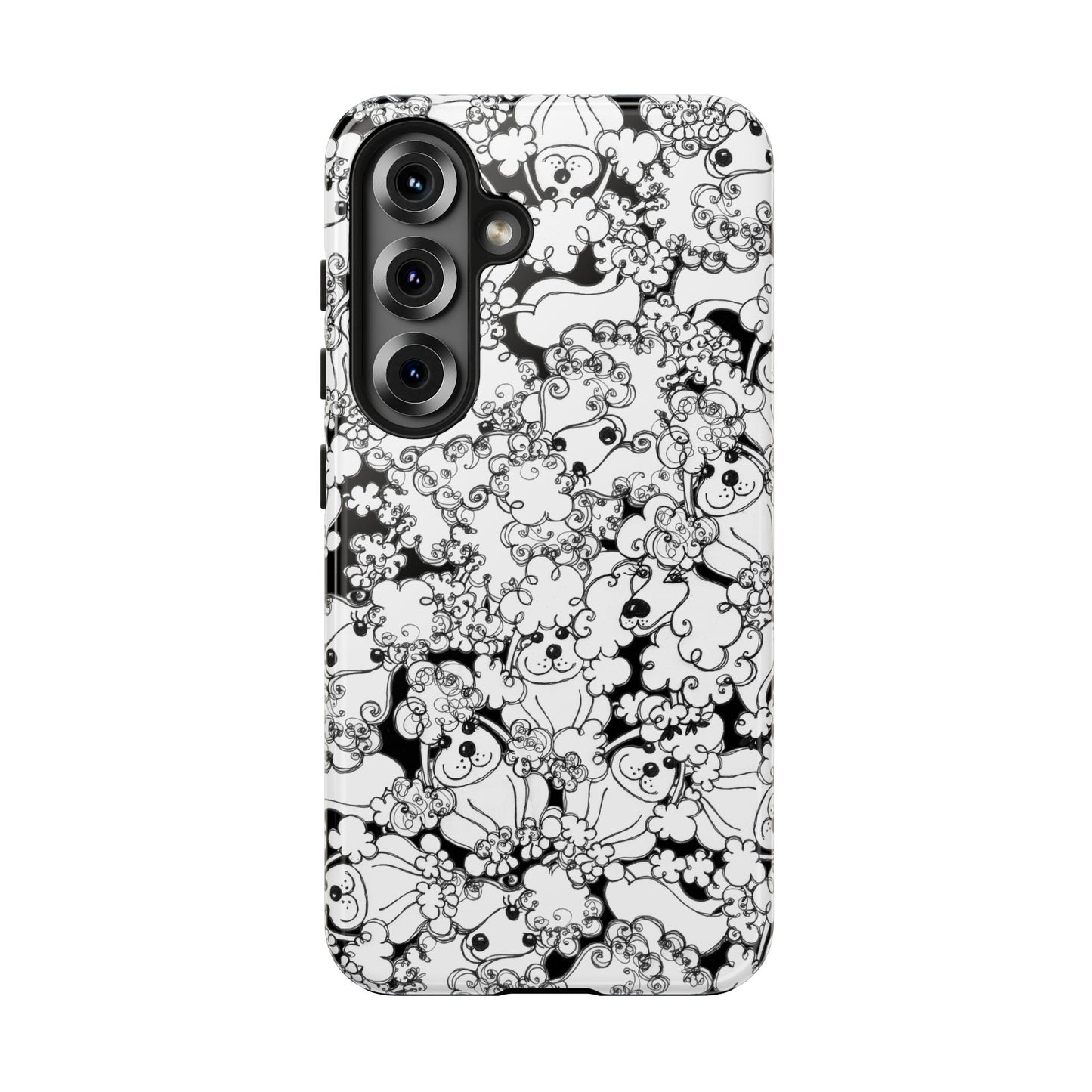 Poodle Party Black Phone Case