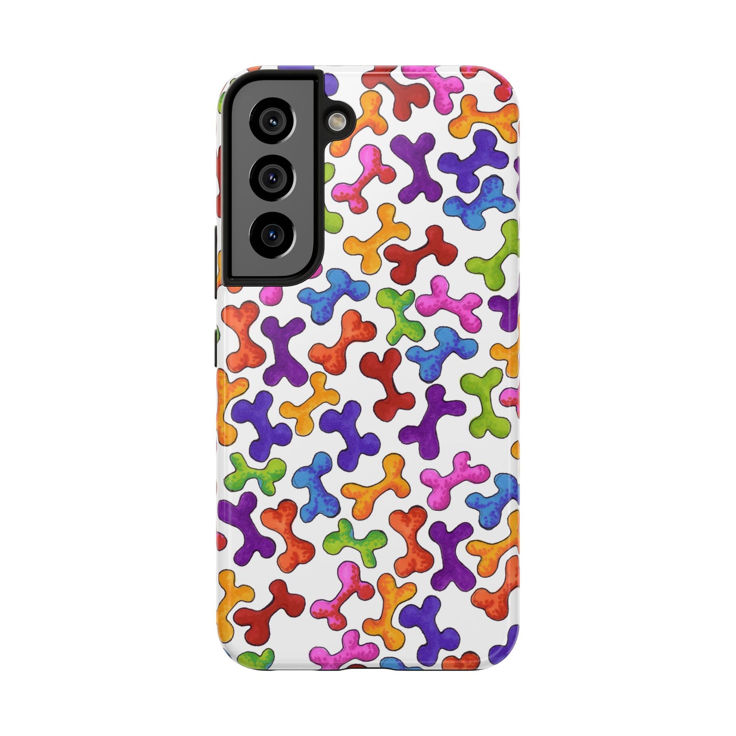 Fancy Bones White / Multi Phone Case