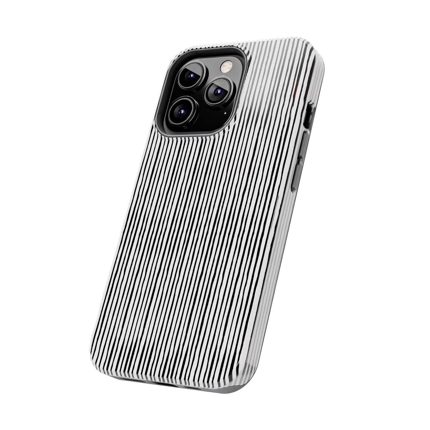 Quirky Pin Stripe White / Black Phone Case