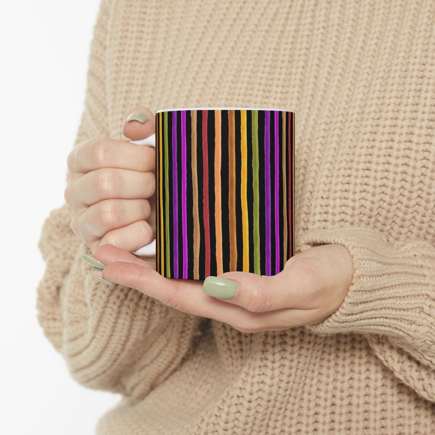 Spice Stripe Black Cup