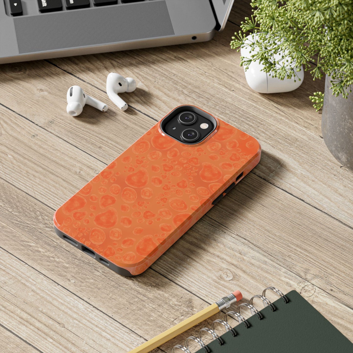 Paw Dots Orange Phone Case